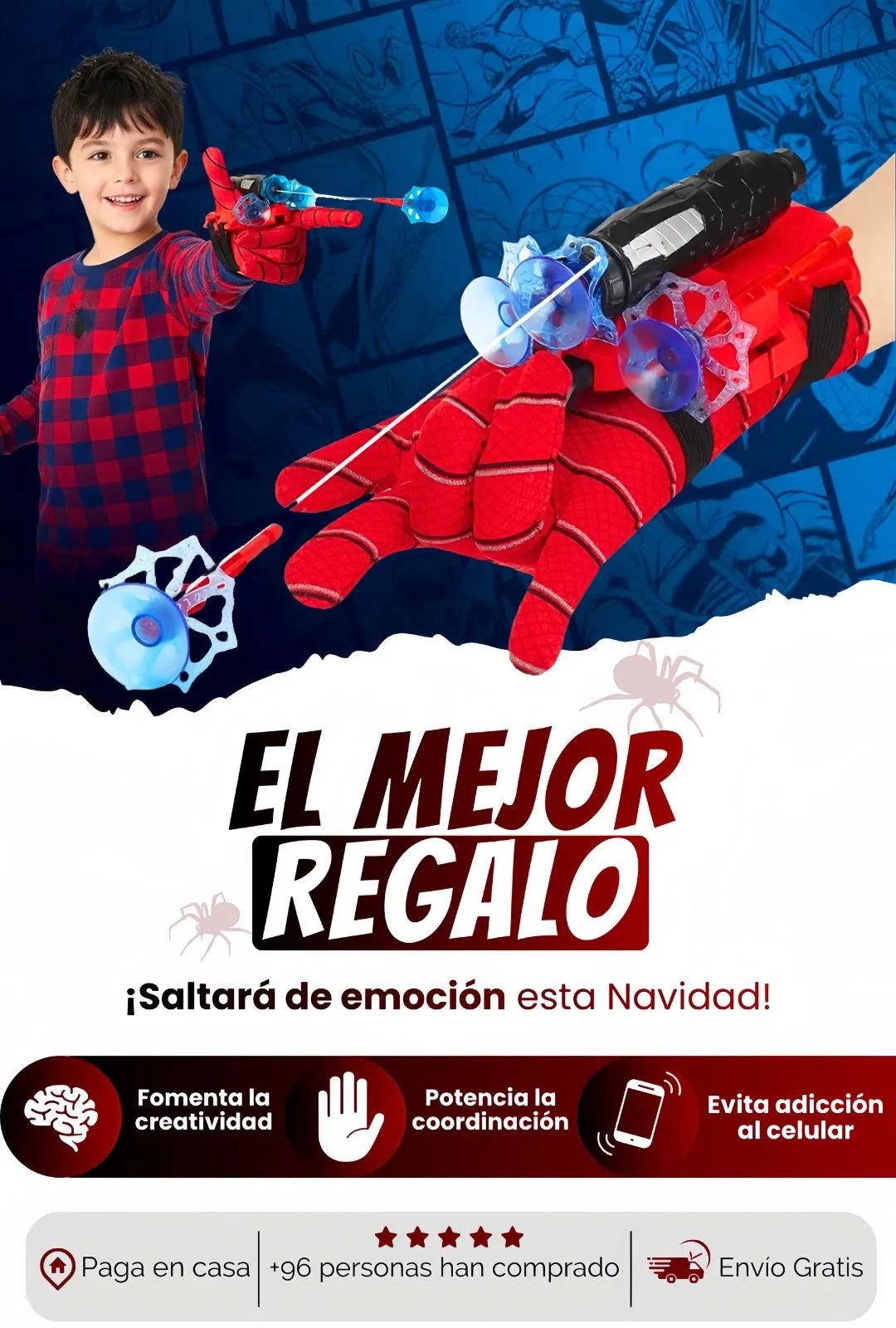 🦸¡Guante Héroe! + 3 dardos Adhesivos y propulsor🕸️
