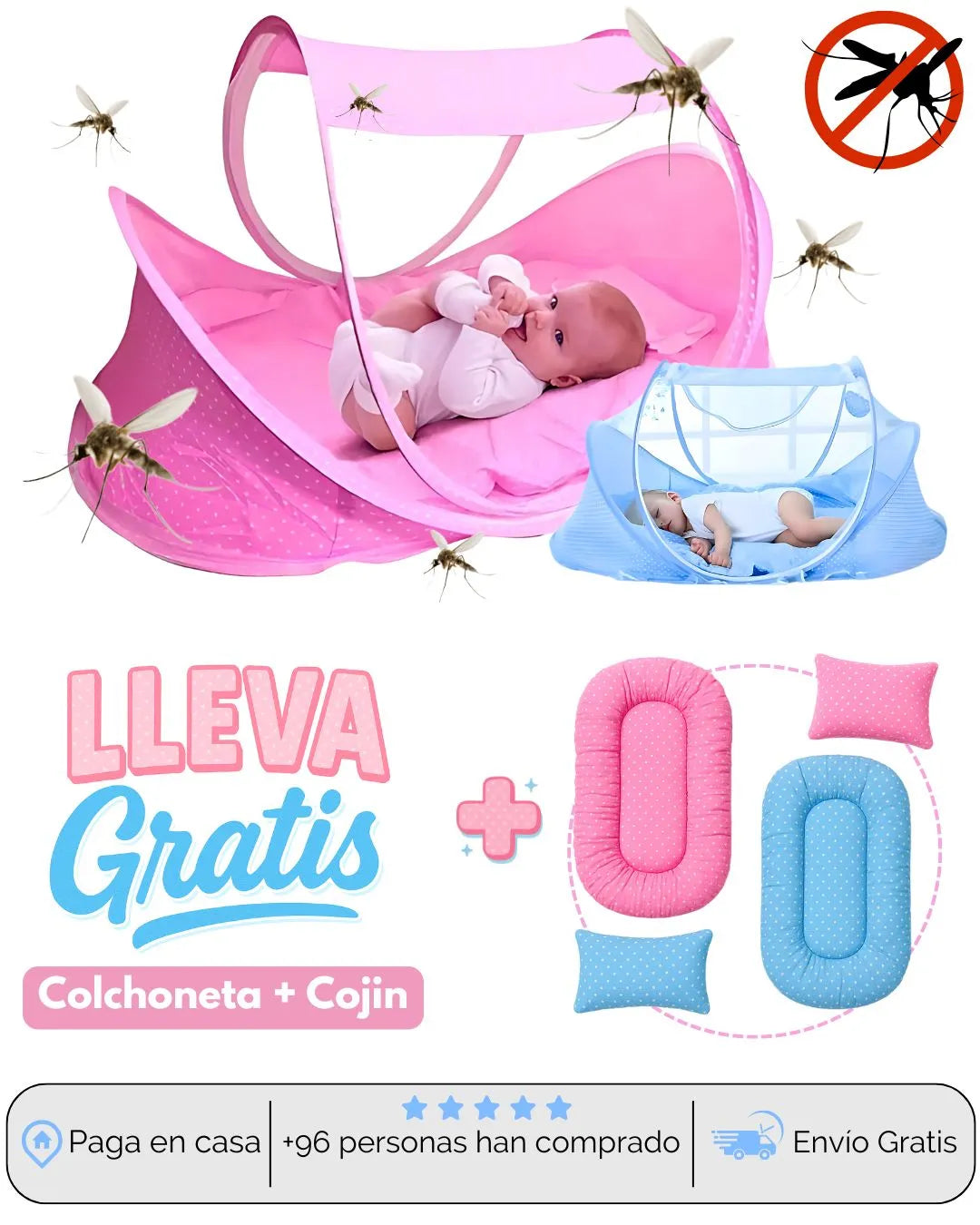 👶Mosquitero ➕ Colchoneta y Cojín