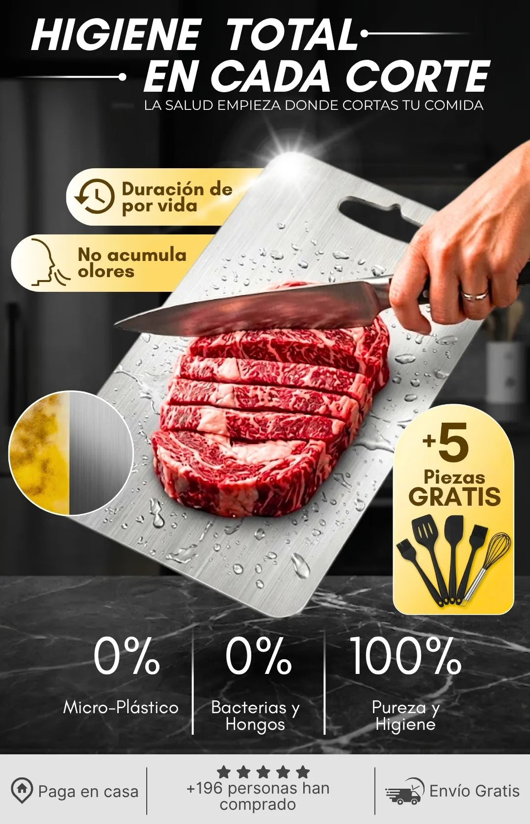 Tabla de Titanio + 5 Utensilios GRATIS🎁