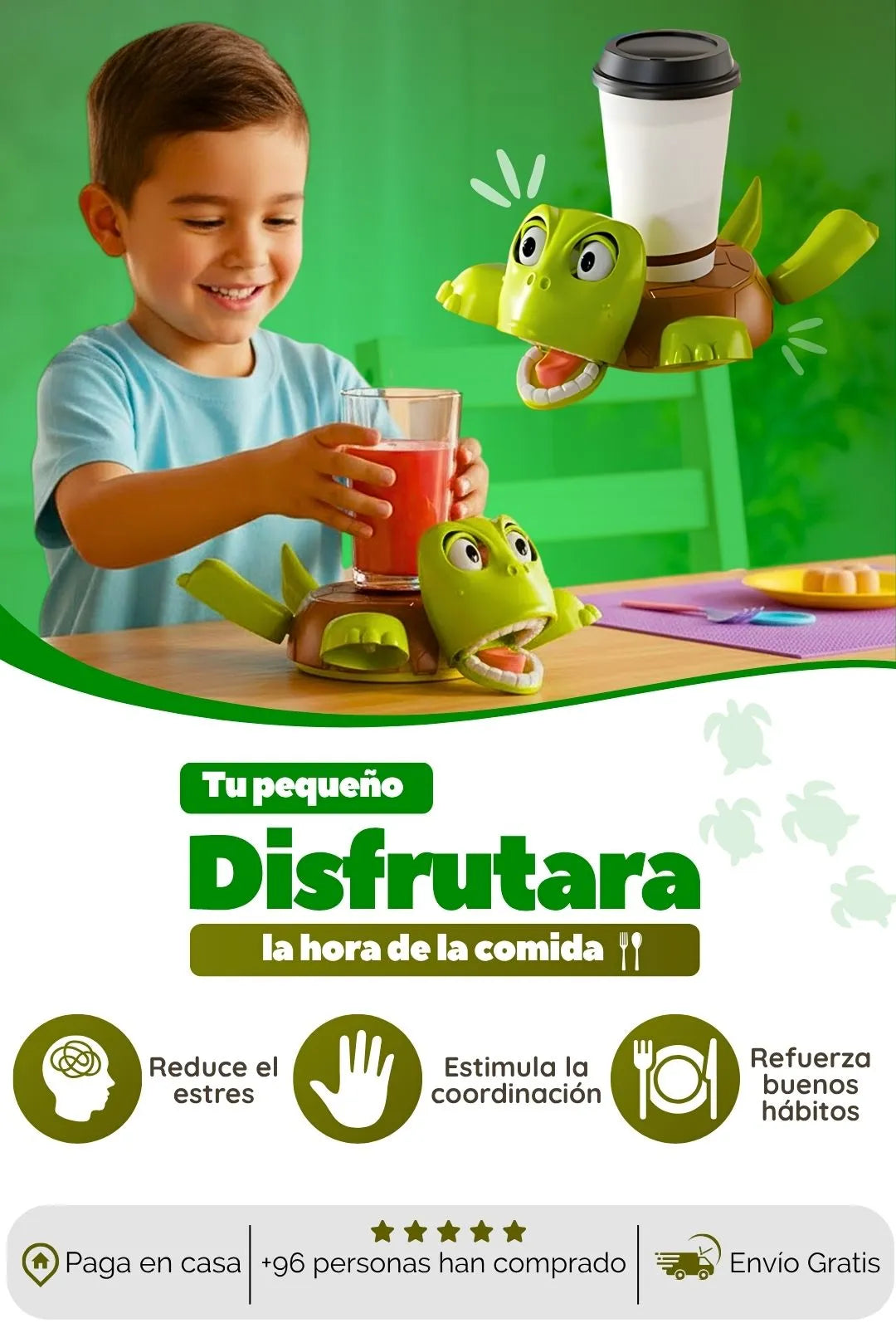 Tortuga portavasos Interactiva🐢