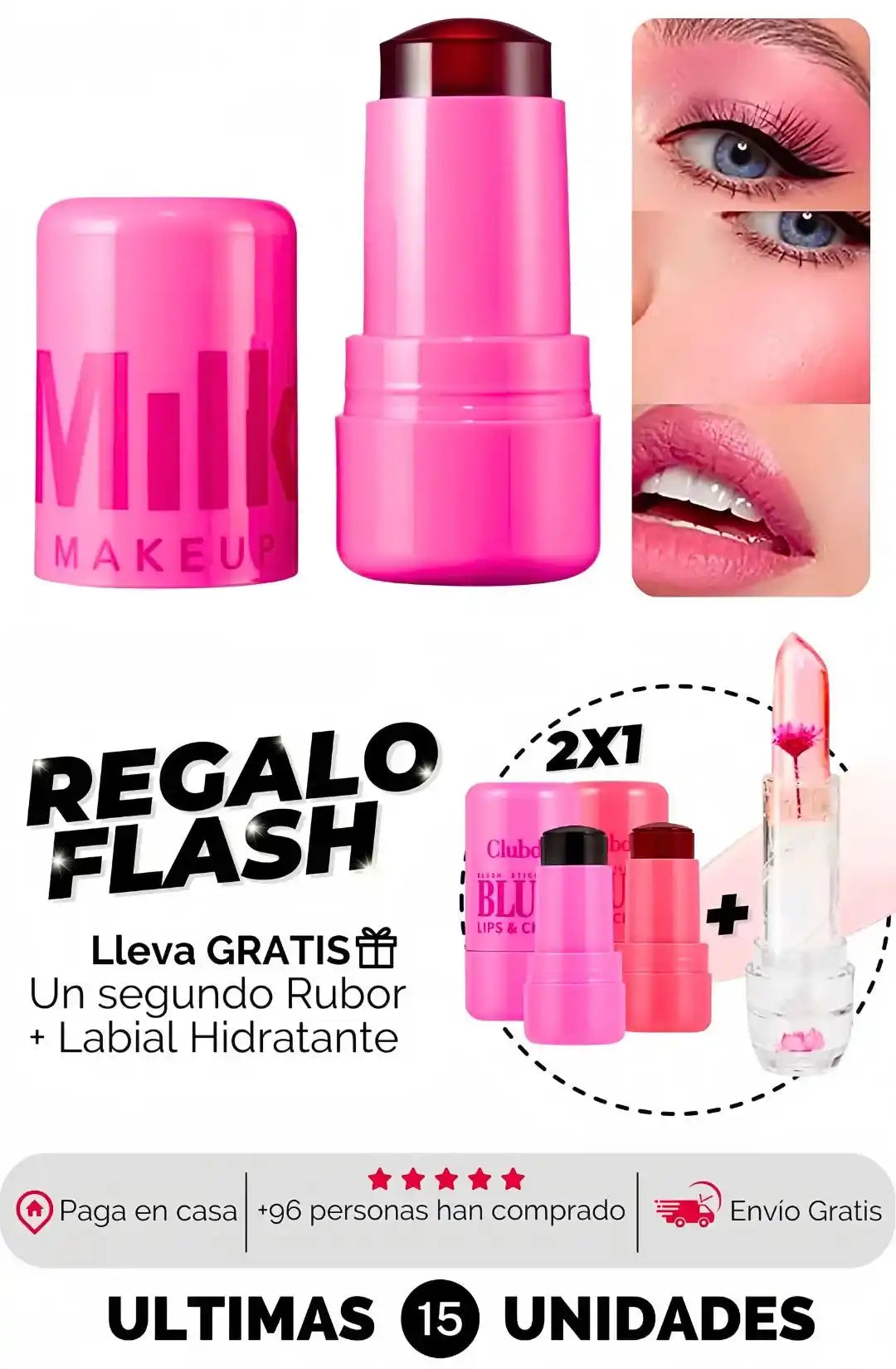 🍓Funciona como Rubor + Labial + Sombra |3 en 1|